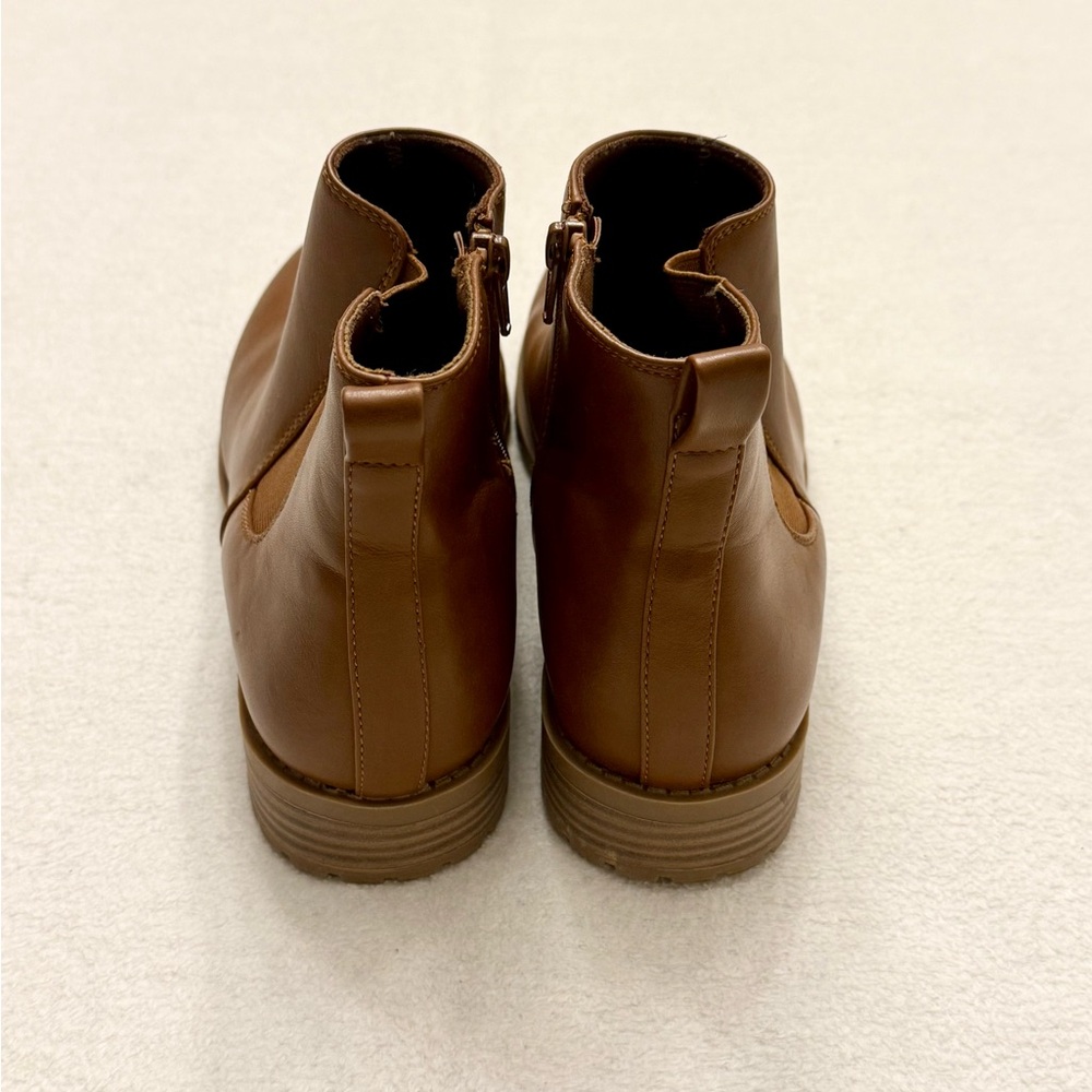 Brown Ankle Boots Side Zip Minimalist Comfort Booties Women’s Size 10 - Picture 8 of 10